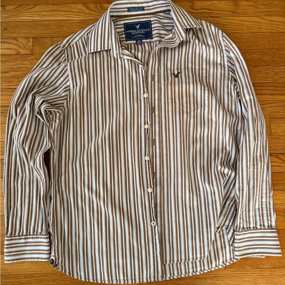 American Eagle Striped button down - image 2